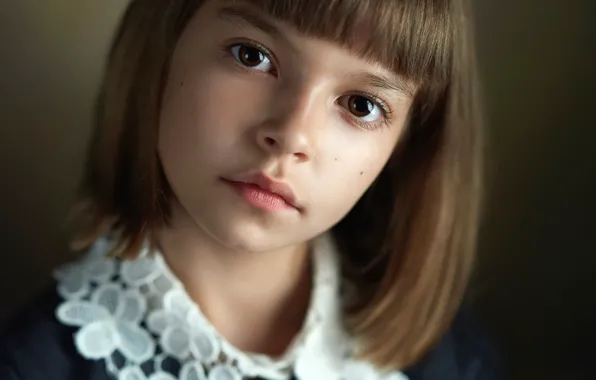 Picture portrait, girl, the beauty, brown-eyed, Alexander Vinogradov