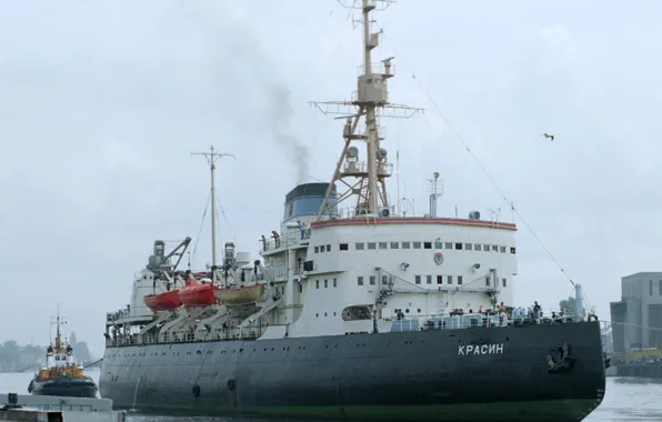 Icebreaker, mooring, Krasin