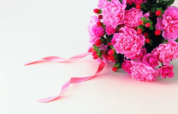 Macro, flowers, bouquet, colorful, colorful, carnation, flowers, macro