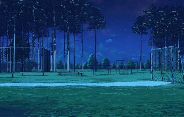 Anime Landscape Swings for Children Anime Background