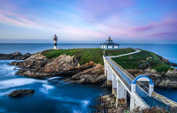 Sea, house, shore, lighthouse, pierce, Cape