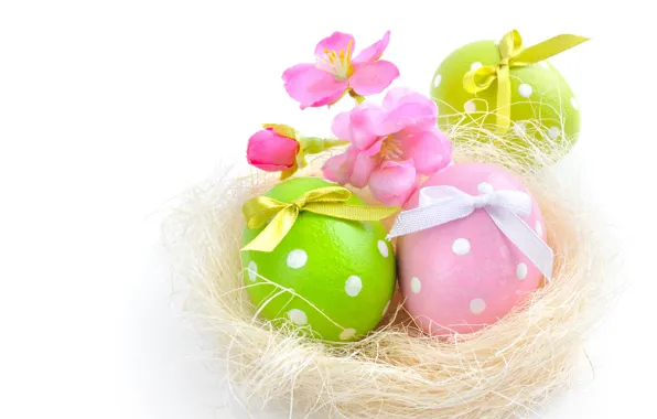 Flowers, eggs, spring, Easter
