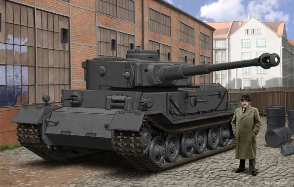 Picture Germany, tank, barrels, heavy, Panzerkampfwagen VI "Tiger P", Dr. Ferdinand Porsche, "Tiger Porsche"