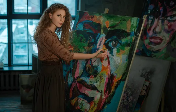 Picture girl, picture, creativity, Ksenia Saevich