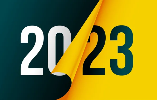 Sheet, contrast, figures, album, New year, yellow background, green background, page
