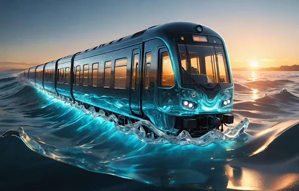 Water, train, ice