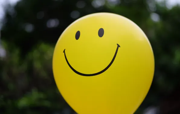 Yellow, balloon, ball, smile, happy, yellow, smile, balloon