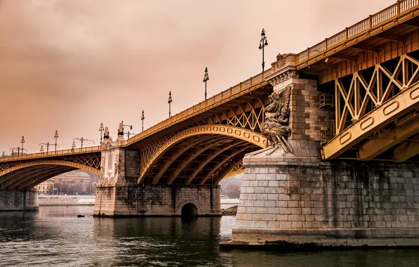 River, Hungary, Budapest, The Danube, Budapest, Margit Bridge, Margaret bridge