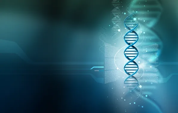 Picture abstraction, blue, DNA