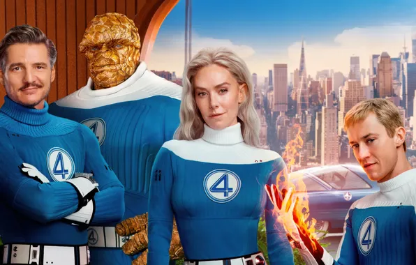 Poster, characters, comic, costumes, Fantastic four, MARVEL, Fantastic Four, Pedro Pascal