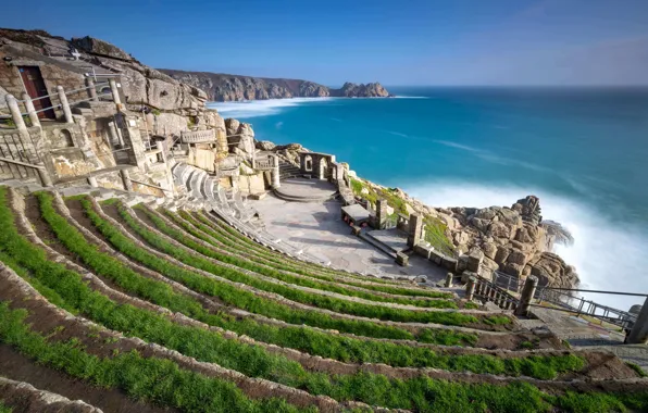 England, Cornwall, the village Porthcurno, Theatre Minek