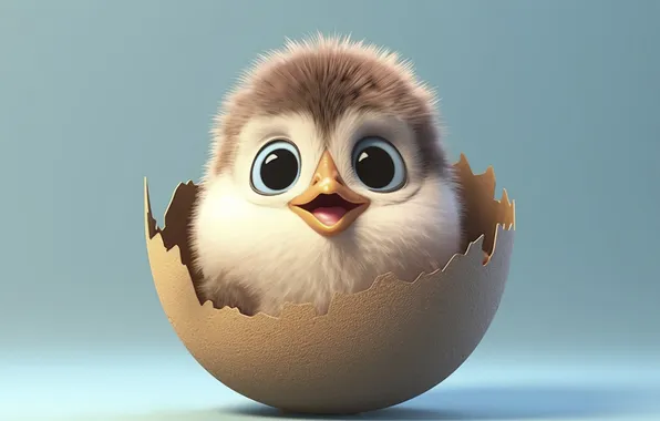 Studio, cute, sparrow, cartoony