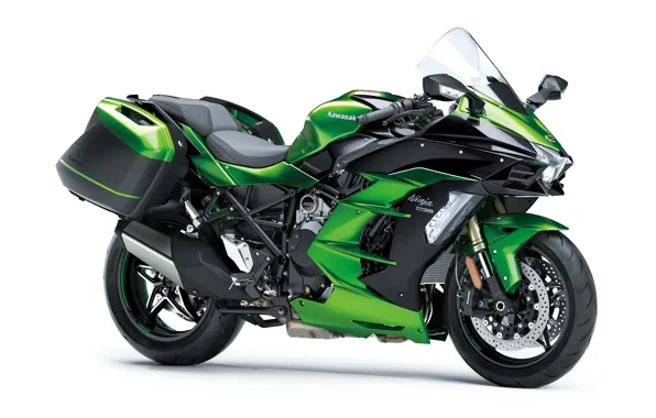 Picture white background, Kawasaki, Ninja H2 SX, 2018-20