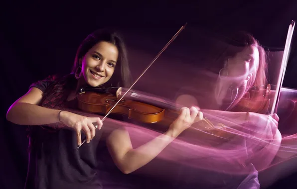 Picture music, violin, Larisa Muñoz