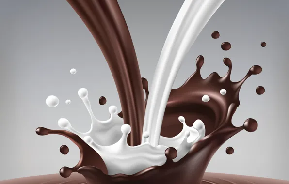Squirt, chocolate, splash, milk