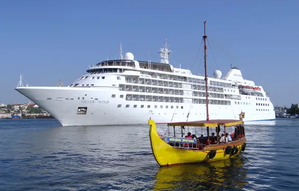 Port, the black sea, cruise liner