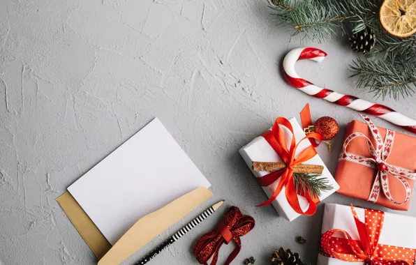 Picture holiday, gift, new year, the envelope, caramel
