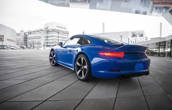 Blue, 911, Porsche, Porsche, rear view, GTS, Club Coupe