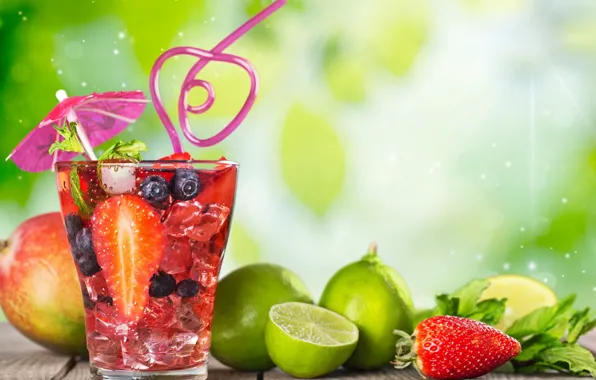 Cocktail, summer, fruit, fresh, fruit, drink, cocktail, tropical