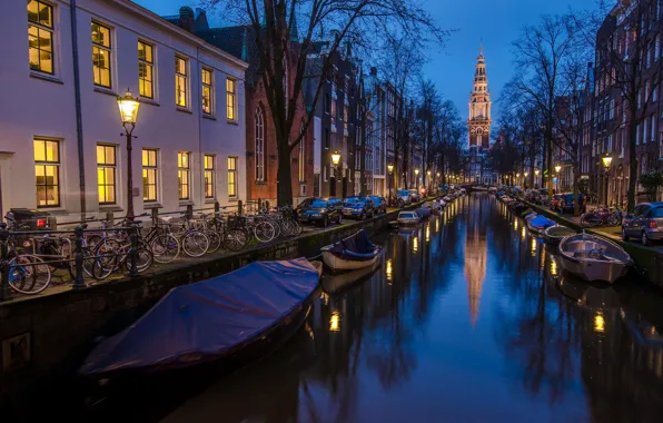 Picture photo, Holland, Amsterdam, |blue time|