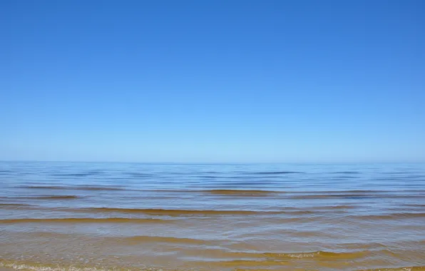 Picture sea, wave, the sky, water, horizon, sea, water, Latvia
