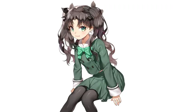 Girl, smile, style, bows, tails