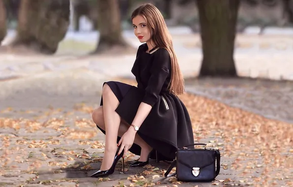 Picture girl, dress, legs, woman, model, pretty, ariadna Mayevskaya