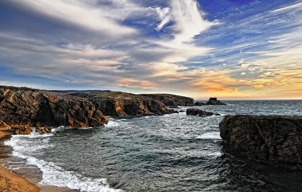 Picture sea, water, stones, photo, the ocean, rocks, landscapes, Wallpaper for desktop