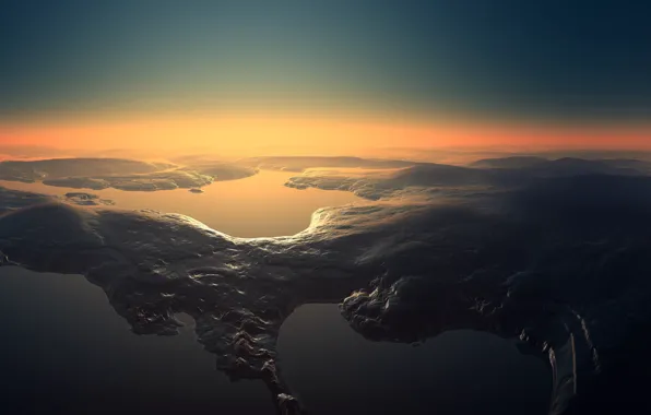 Sea, mountains, the ocean, the landscape