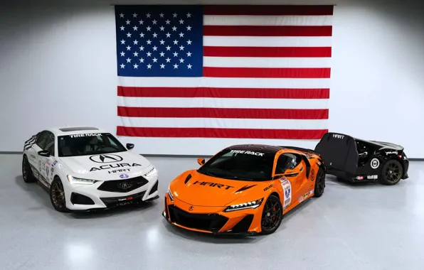 Flag, Type S, Acura NSX, sports car, 2023, Acura NSX Type S