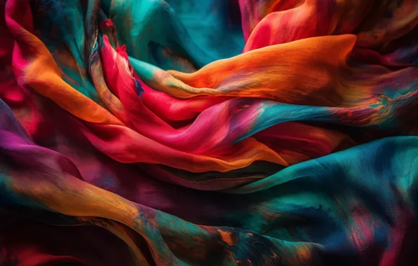 Abstraction, pattern, paint, colors, texture, colorful, silk, abstract