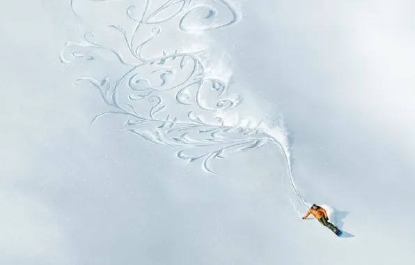 Figure, Design, Advertising, skier, Design, Advertising, the descent from the mountain, Creative Concept