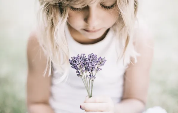 Picture flowers, mood, girl