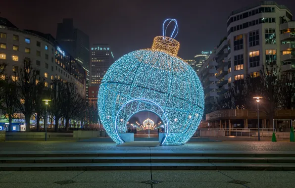 Decoration, night, lights, toy, France, Paris