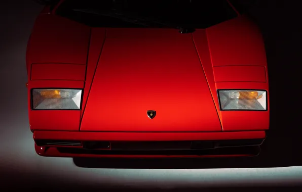 Lamborghini, design, Countach, Lamborghini Countach, front view