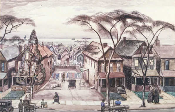 Picture Charles Ephraim Burchfield, 1927-28, Little Italy in Spring
