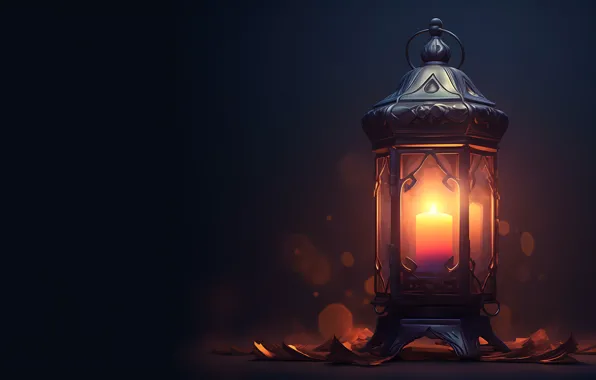 Light, night, the dark background, pattern, candle, Christmas, flashlight, lantern