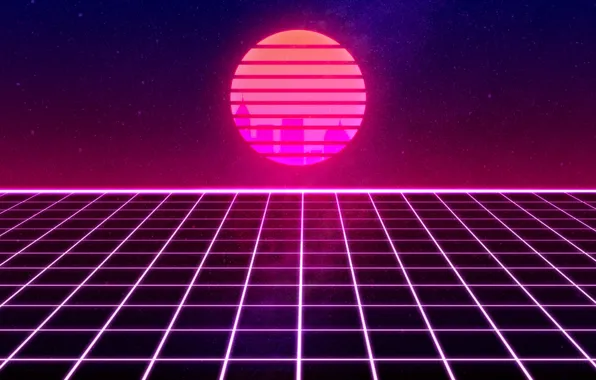 Picture The sun, Music, Space, Star, 80s, Neon, 80's, Synth