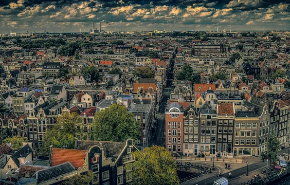 The sky, clouds, home, Amsterdam, panorama, Netherlands, street, capital