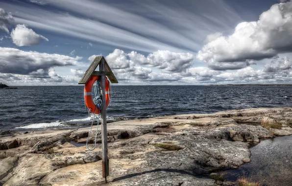 Sea, the sky, landscape, lifeline