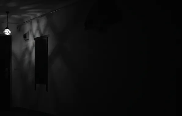 Abstract, monochrome, interior, black &amp; white
