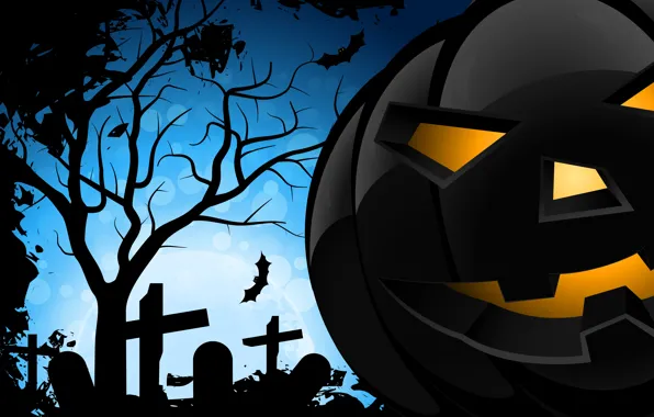 Picture Halloween, halloween, terrible, bats, creepy, creepy, scary, evil pumpkin