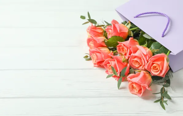 Picture flowers, box, roses, bouquet, Atlascompany