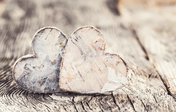 Love, heart, hearts, love, wood, romantic, hearts, wooden