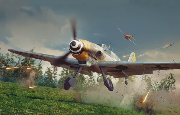 Germany, fighter, the Wehrmacht, Luftwaffe, Messerschmitt Bf 109G-10, Adam Tooby