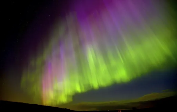 The sky, stars, night, Northern lights