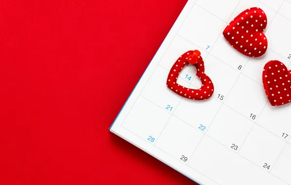 Love, Hearts, Holiday, Calendar, Valentine's day