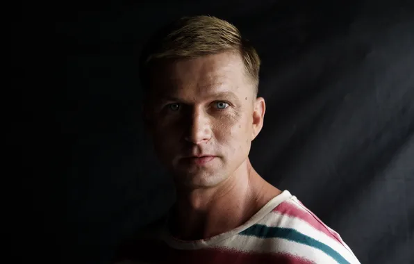 Picture look, portrait, actor, stuntman, Roman Kurtsyn