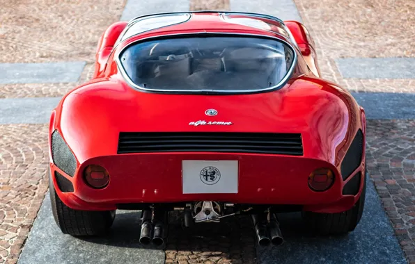 Picture Alfa Romeo, 1967, rear, 33 Road, Type 33, Alfa Romeo 33 Stradale Prototype