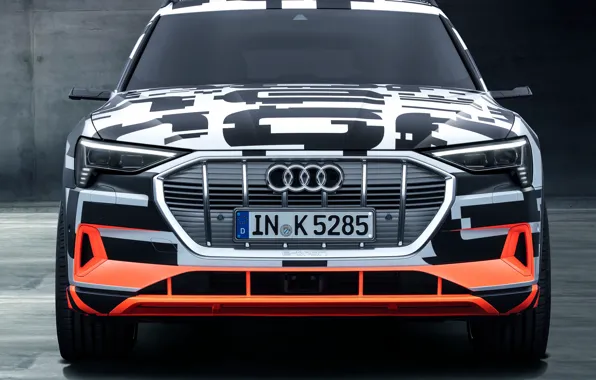 Audi, Prototype, front view, 2018, electric, E-Tron